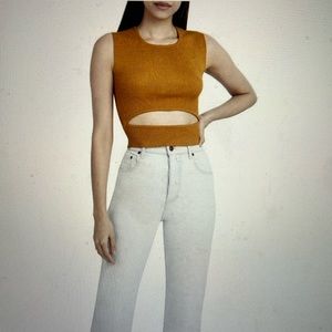 BCBGENERATION Women’s knit cutout sleeveless top